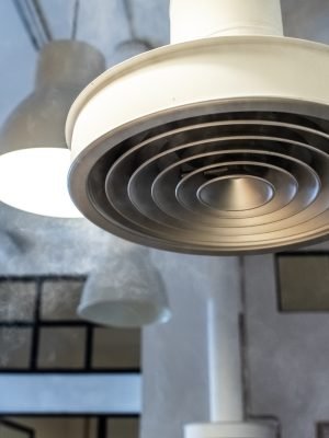smoke extractor hood in an industrial kitchen.
